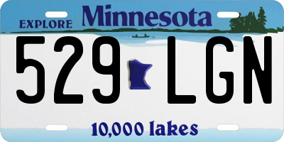 MN license plate 529LGN