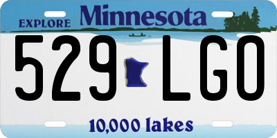 MN license plate 529LGO