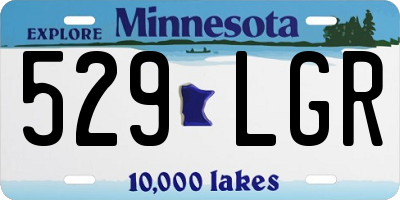 MN license plate 529LGR