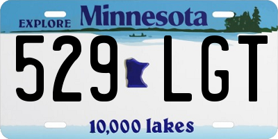 MN license plate 529LGT