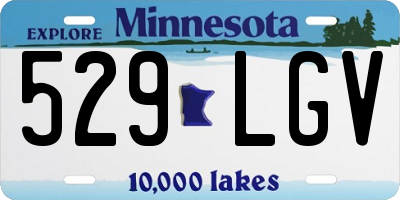 MN license plate 529LGV