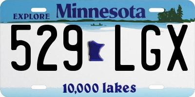MN license plate 529LGX