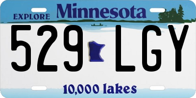 MN license plate 529LGY