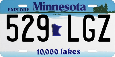 MN license plate 529LGZ