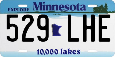 MN license plate 529LHE