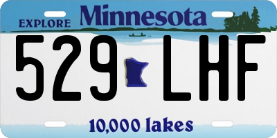 MN license plate 529LHF