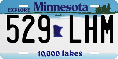 MN license plate 529LHM