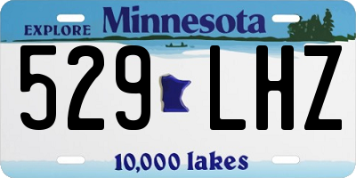 MN license plate 529LHZ