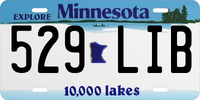 MN license plate 529LIB