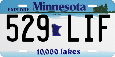 MN license plate 529LIF