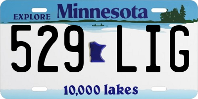 MN license plate 529LIG