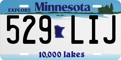 MN license plate 529LIJ