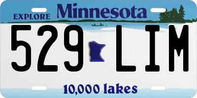 MN license plate 529LIM