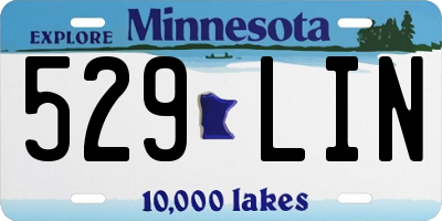 MN license plate 529LIN