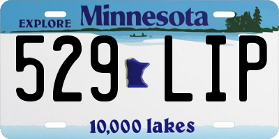 MN license plate 529LIP