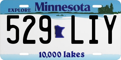 MN license plate 529LIY