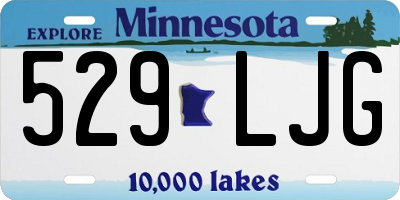 MN license plate 529LJG