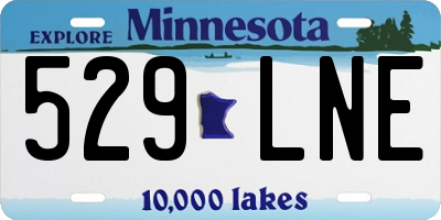 MN license plate 529LNE