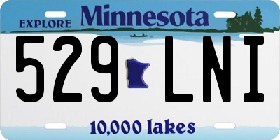 MN license plate 529LNI