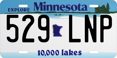 MN license plate 529LNP