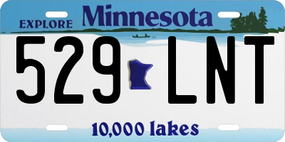MN license plate 529LNT