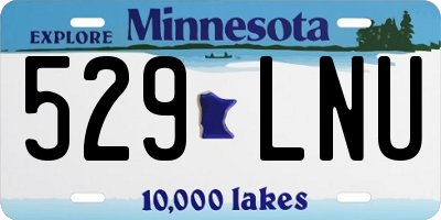MN license plate 529LNU