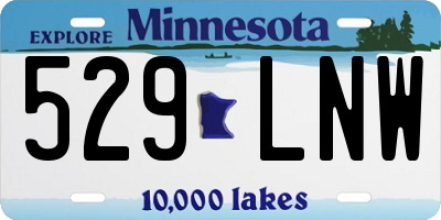 MN license plate 529LNW