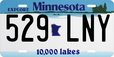 MN license plate 529LNY