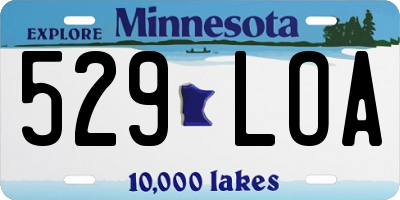 MN license plate 529LOA
