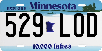 MN license plate 529LOD