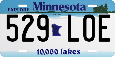 MN license plate 529LOE