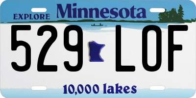 MN license plate 529LOF