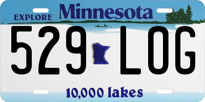 MN license plate 529LOG