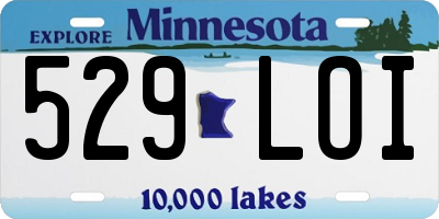 MN license plate 529LOI