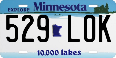 MN license plate 529LOK
