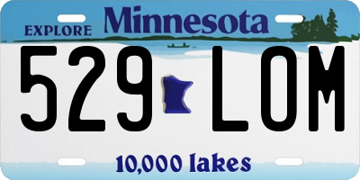 MN license plate 529LOM