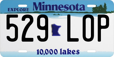 MN license plate 529LOP