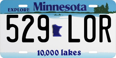 MN license plate 529LOR