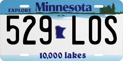 MN license plate 529LOS