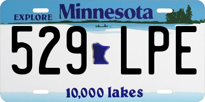 MN license plate 529LPE