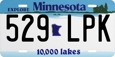 MN license plate 529LPK
