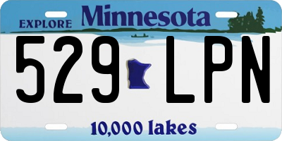 MN license plate 529LPN