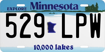 MN license plate 529LPW