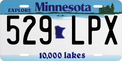 MN license plate 529LPX