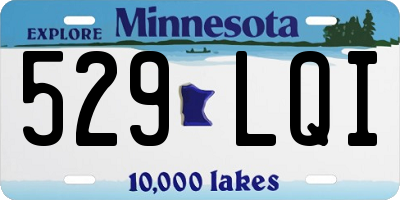 MN license plate 529LQI