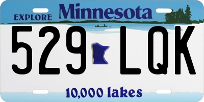 MN license plate 529LQK