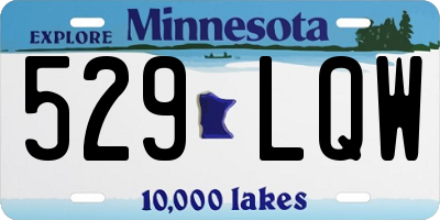 MN license plate 529LQW