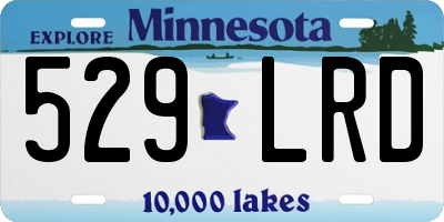 MN license plate 529LRD