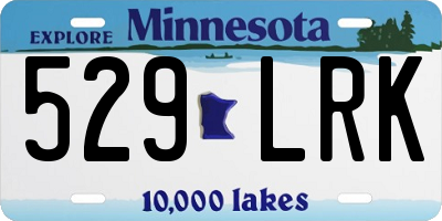 MN license plate 529LRK