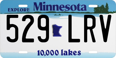 MN license plate 529LRV